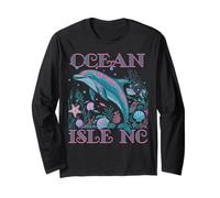 OCEAN ISLE NC DOLPHIN COLORFUL BEACH SOUVENIR Long Sleeve T-Shirt