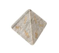 Ocean Jasper Dice - Hand Carved Gemstone Dice D4 D6 D8 D10 D12 D20 Percentile or 7 Piece Polyhedral Set for DND Role Playing and Table (D4Face)