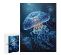 Ocean Jellyfish Glow Puzzle 1000 Teile Schwer Puzzle Spielzeug Lernspiel Impossible Herausforderungsspielzeug Für Erwachsene Kinder 500 PCS