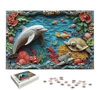 Ocean Jigsaw Puzzles for Adults 4000, 4000 Piece Jigsaw Puzzles for Adults, Dolphin Jigsaws Puzzle with Exquisite Packaging Box, Impossible Puzzle for Home Decor, Gifts for Women, Gifts for Men, -6783