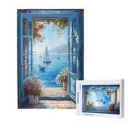 Ocean Jigsaw Puzzles for Adults 5000 Landscape Puzzles for Adults Wooden, Funny/Difficult/Impossible/Challenging Decompression Games, As a Birthday for Women and Men ML-486