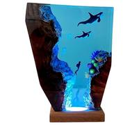 Ocean Lamp - Epoxy Resin Night Lamp for Bedroom & Office Decoration, Ocean Theme Diorama Bedside Light, Unique Home Décor