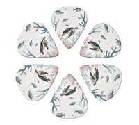 Ocean Life Coral Turtle Fish Guitar Picks 6 Pack Thin Medium Heavy Thickness Guitars Pick For Acoustic Electric Guitar Ukulele Bass 0.96mm