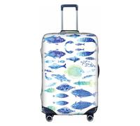 Ocean Life Luggage Cover Suitcase Trolley Case Protector Elastic Washable Anti Scratch Fit 18-32 Inch