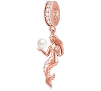 Ocean Life Theme Charm-925 Sterling Silver Murano Turtle/Dolphin, Manta Ray, Tropical Seahorse Pendant, Mermaid, Sea Shell, Gold Plated Openwork Beads, fits European Sea Charms Bracelet, Gifts for Mum/Friends/Girl
