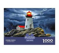 Ocean Lighthouse 1000 Piece Nature Jigsaw Puzzle for Adults And Kids Family Puzzle Educational Games 1000 Pieces Beautiful Decoration Puzzle Birthday Gifts 70x50cm/1000pcs