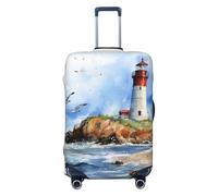 Ocean Lighthouse Suitcase Cover Luggage Protector, Sea Elastic Luggage Covers Anti-Scratch Dustproof Luggage Sleeve Fits 25-28 Inch