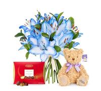 Ocean Lilies - Fresh Flowers - Birthday, Anniversary, Get Well, Thank You, Occasion Flower - Cut Floral Arrangement for Gifts (+ Gift Set)