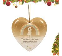 Ocean Love Pocket Heart, 2D Acrylic Heart-Shaped Ornaments, Beach Scene Couple/Family Christmas Ornaments, Holiday Keepsake for Couple Him Her, Romantic Sea-Themed Heart-Shaped Decor (D)
