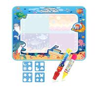 Ocean Magic Drawing Mat,Large Doodle Board-31.5x23.6IN Underwater Exploration Reusable Aqua Drawing Mat with 2 Pens