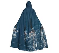 Ocean Mammal Whale Halloween Hooded Cloaks Witch Robe Cloaks Hooded Robe Cloak For Adult Cape Cosplay Costume