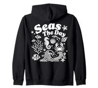 Ocean Marine Life Beach Coastal Sea Animals Wave Nature Zip Hoodie