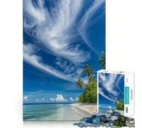 Ocean Meets Sky 1000 Pieces Jigsaws Adults Puzzles Gifts Boost Memory Mental Relax Premium Cut Warm Surprise (38x52cm)
