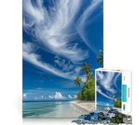 Ocean Meets Sky 1000 Pieces Jigsaws Adults Puzzles Gifts Boost Memory Mental Relax Premium Cut Warm Surprise (38x26cm)