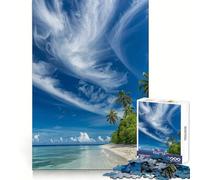 Ocean Meets Sky Jigsaw Puzzles 1000 Pieces for Adults Focus Brain Toy Home Leisure Tight Edge Santa Wish Gift (50x75cm)