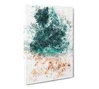 Ocean Meets The Sand Watercolour Canvas Print | Gallery Wrapped 30mm Frame Wall Art | 30x20 inches | Ready to Hang | Modern Seascape Picture | Living Room Bedroom Lounge Office