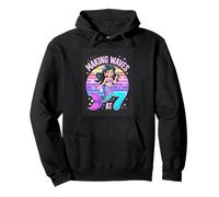 Ocean Mermaid Making Waves At 7 Birthday Girl Pullover Hoodie