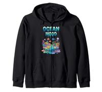 Ocean Mood Colorful Coral Reef Sea Life Underwater Zip Hoodie
