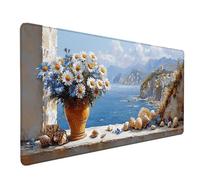 Ocean Mouse Pad Large 900x400mm, Blue Gaming Mouse Pad Waterproof Desk Mat with 3MM Stitched Edges, Non-Slip Rubber Base Mousepad Computer Accessories for Gaming, PC, Office, Home, Gifts -lsy2603JY