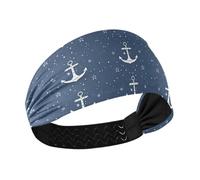Ocean Navy Vector Star Moisture Wicking sweat wicking headband women Stretchy hairbands for Running Cycling Workouts Cycling accesorios para el cabello de mujeres