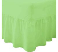 Ocean Nights Luxury Polycotton Fitted Valance Sheet 25cm Box Easy Care Frilled Valance Sheets Single Double King and Super King (Mint Green, Pillowcase Pair Only)