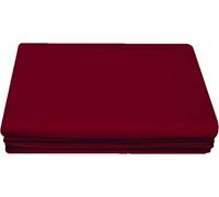 Ocean Nights Luxury Polycotton Flat Sheet Non-Iron Percale Blend Breathable Bed Sheets Single Double King Super King (Red, Single)