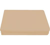 Ocean Nights Luxury Polycotton Flat Sheet Non-Iron Percale Blend Breathable Bed Sheets Single Double King Super King (Latte, Single)