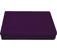 Ocean Nights Luxury Polycotton Flat Sheet Non-Iron Percale Blend Breathable Bed Sheets Single Double King Super King (Plum, Super King)
