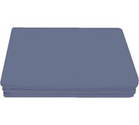 Ocean Nights Luxury Polycotton Flat Sheet Non-Iron Percale Blend Breathable Bed Sheets Single Double King Super King (Grey, Double)