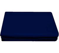 Ocean Nights Luxury Polycotton Flat Sheet Non-Iron Percale Blend Breathable Bed Sheets Single Double King Super King (Navy, Pillowcase Pair Only)