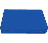Ocean Nights Luxury Polycotton Flat Sheet Non-Iron Percale Blend Breathable Bed Sheets Single Double King Super King (Mid Blue, Single)