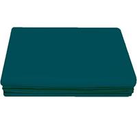 Ocean Nights Luxury Polycotton Flat Sheet Non-Iron Percale Blend Breathable Bed Sheets Single Double King Super King (Teal, Super King)