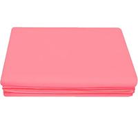 Ocean Nights Luxury Polycotton Flat Sheet Non-Iron Percale Blend Breathable Bed Sheets Single Double King Super King (Pink, Double)
