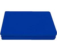 Ocean Nights Luxury Polycotton Flat Sheet Non-Iron Percale Blend Breathable Bed Sheets Single Double King Super King (Royal Blue, Single)