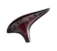“Ocean Notes” 12 Hole Sweet Potato Ocarina Graceful Shape Pottery Ocarina in Alto C (Smoked Coffee)