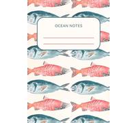 Ocean Notes: Aesthetic Fish Composition Notebook, 6x9", 100 Blank Sheets with Framed Pages: Beautiful Marine-Themed Journal for Writing, Doodling, and ... Lovers, Fishing Enthusiasts, and Dreamers