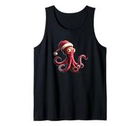 Ocean Octopus Costume with Santa Claus Lovers Tank Top