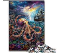 Ocean Octopus Puzzles for Adults Teens 1000pc Puzzle, Challenging Game And Family Play Birthday Present, Gifts, Wall Art (50x75cm)