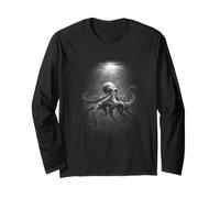 Ocean Octopus Underwater Abyss Scene Long Sleeve T-Shirt