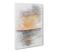 Ocean Of Clouds Abstract Sketch Canvas Print | Gallery Wrapped 30mm Frame Wall Art | 20x14 inches | Ready to Hang | Abstract Seascape Picture | Living Room Bedroom Lounge Office