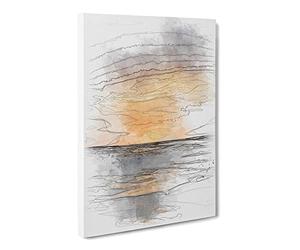 Ocean Of Clouds Abstract Sketch Canvas Print | Gallery Wrapped 30mm Frame Wall Art | 20x14 inches | Ready to Hang | Abstract Seascape Picture | Living Room Bedroom Lounge Office