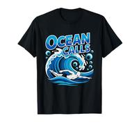Ocean Open Water Swimmer Answers Call Vintage Badge Swimming T-Shirt