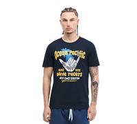 Ocean Pacific Men's Shaka T-Shirt, Dark Navy/Yellow, XL
