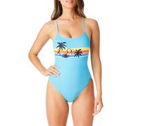 Ocean Pacific Women's Juniors' Cross Back One Piece, Aqua, Medium