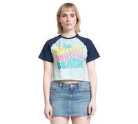 Ocean Pacific Women's Maui T-Shirt, Light Blue/Navy, M