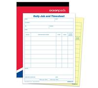 Ocean Pads Daily Job and Time Sheet Book Duplicate A5 Carbonless 50 Sets (70314)