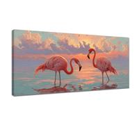 Ocean Paint by Numbers Flamingo Paint by Numbers for Children 6-12, DIY Painting Kits for Adults Beginners, Acrylic Pigment Painting with Paintbrushes for Women Gifts Decor 40x80cm, Frameless Y3-762