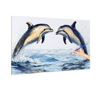 Ocean Paint by Numbers for Adults Beginner, DIY Adult Paint by Numbers Animals, Painting by Number on Canvas, Oil Painting Arts and Crafts for Room Decor, Gifts for Women, Without Frame 90x40cm B-4