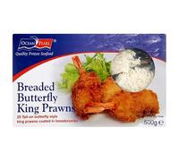 Ocean Pearl Breaded Butterfly King Prawns 500g (25 Pieces) | Case of 1