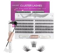 Ocean Pearl Cluster Lashes 120PCS Eyelashes 10-16mm Lash Clusters Natural Eyelash Extension Cluster Lashes Kit Individual Eyelashes Lash Extensions Kit with Super Bond+Seal+Tweezer-OP28